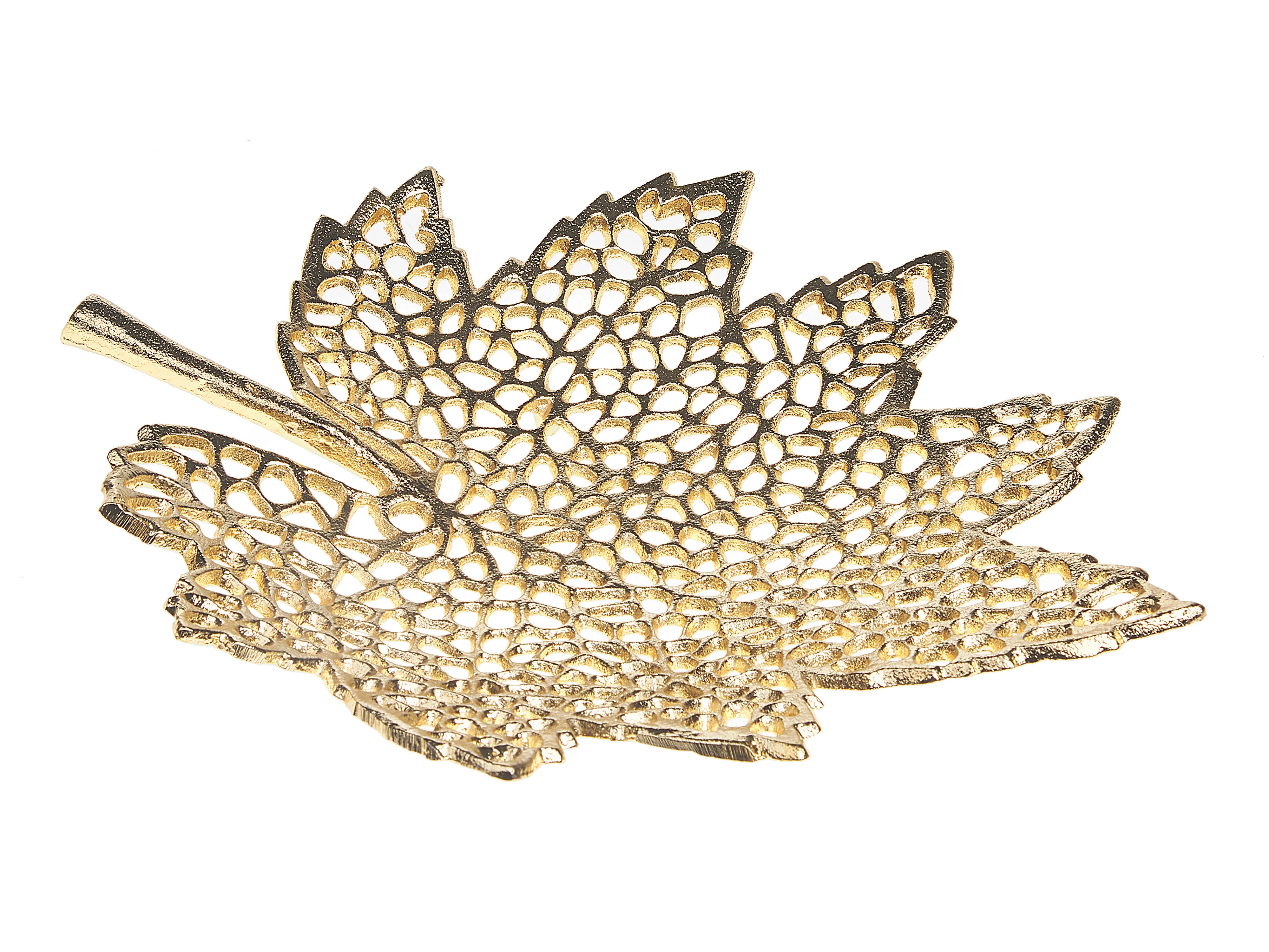Set van 3 juwelenschaaltjes Blad PEMALI Metaal Goud