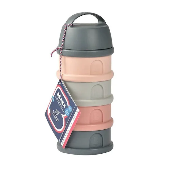 Boîte Doseuse 4 compartiments   Mineral Grey/Pink        de               Béaba