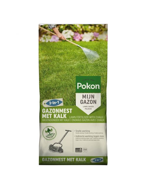 Pokon Gazonmest Met Kalk 3-In-1 - Gazonmeststoffen