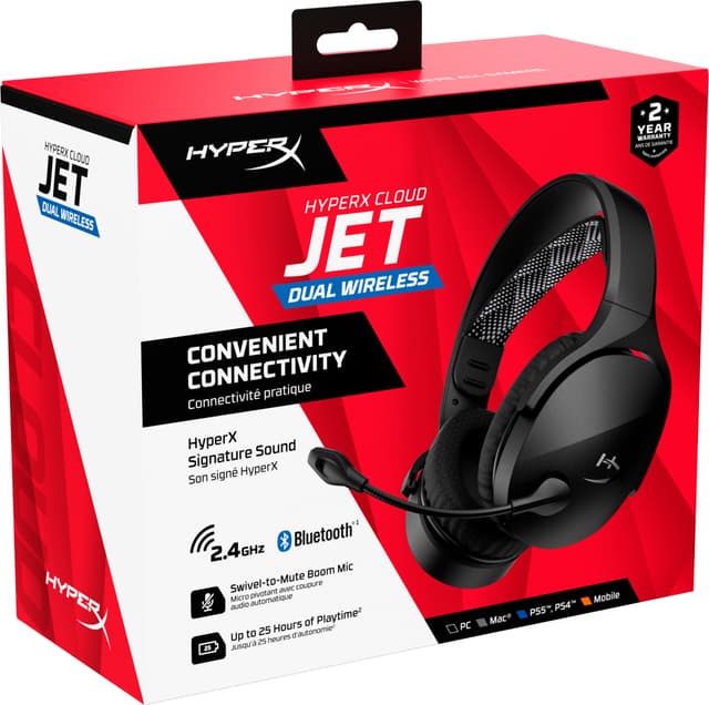 HyperX Cloud Jet trådløst gaming-headset (sort)