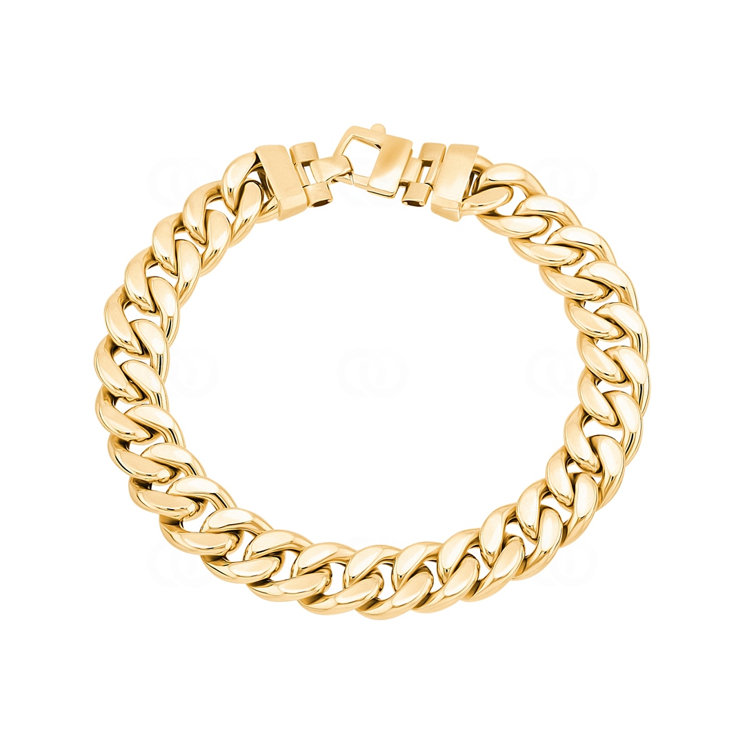 10.5mm Panzerarmband 750/18 K Gelbgold halbmassiv