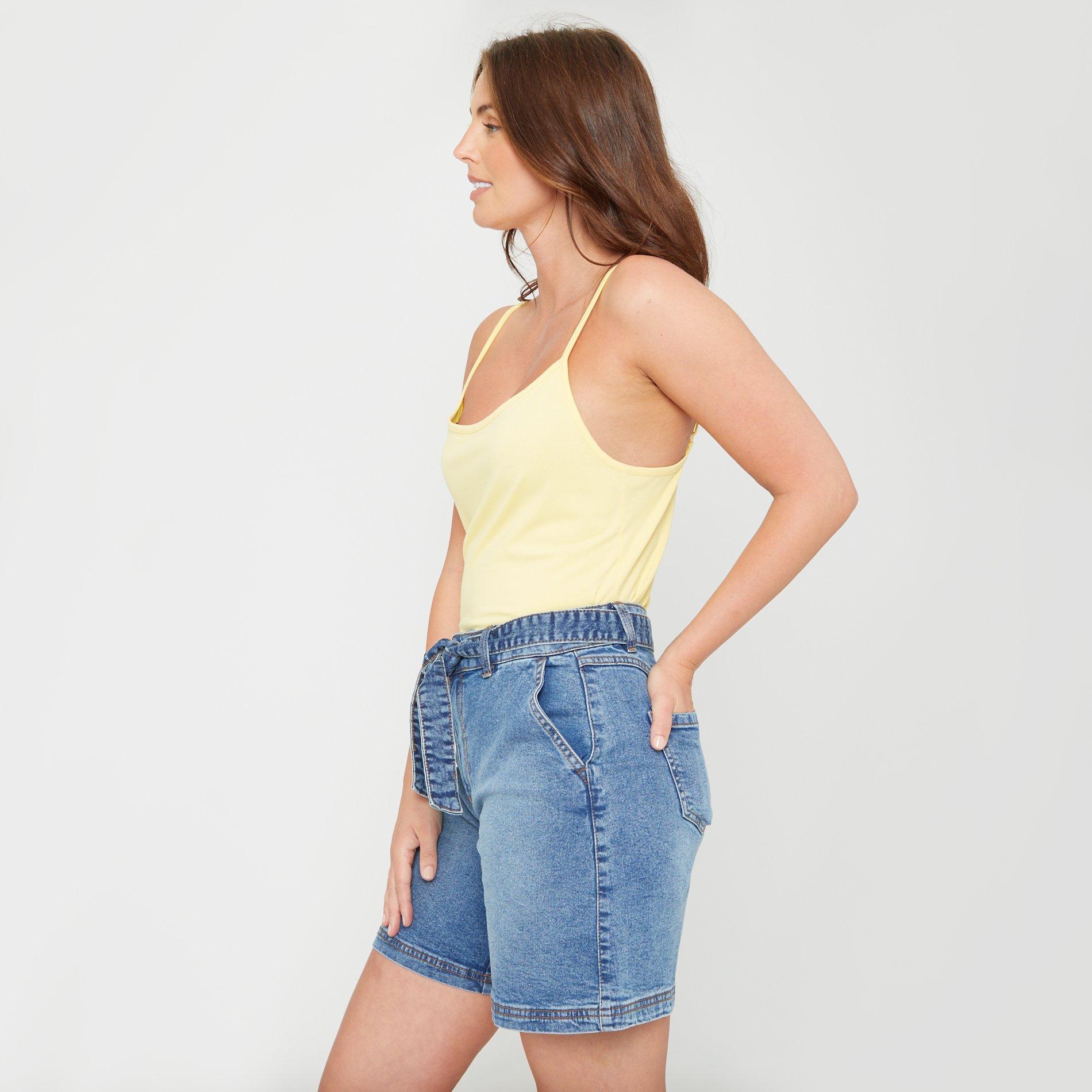 Be You BeYou Denim Belted Shorts Womens