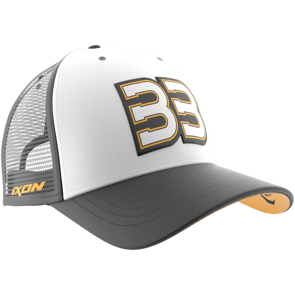 Ixon - Casquette Mesh Brad Binder 22 Blanc / Noir / Jaune