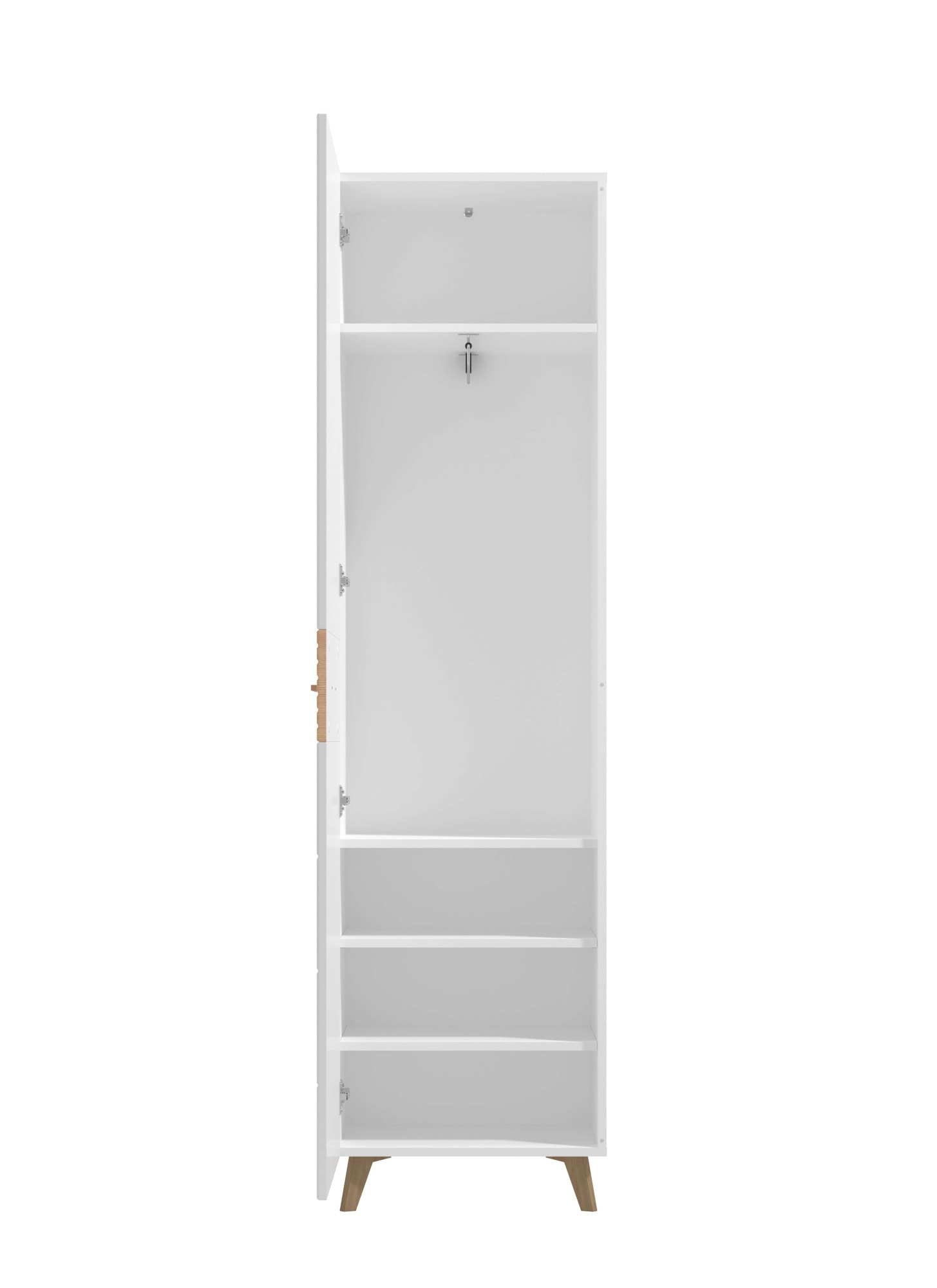 Home affaire Garderobenschrank »Sein, Kleiderschrank, Stauraumschrank, Flurschrank, Höhe 193 cm« Hochglanzfronten, ausziehbare Kleiderstange, Breite 51,5 cm