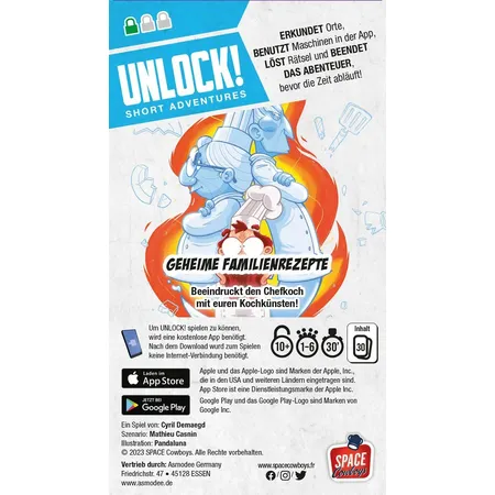 Asmodee Space Cowboys Unlock! Short Adventures: Geheime Familienrezepte