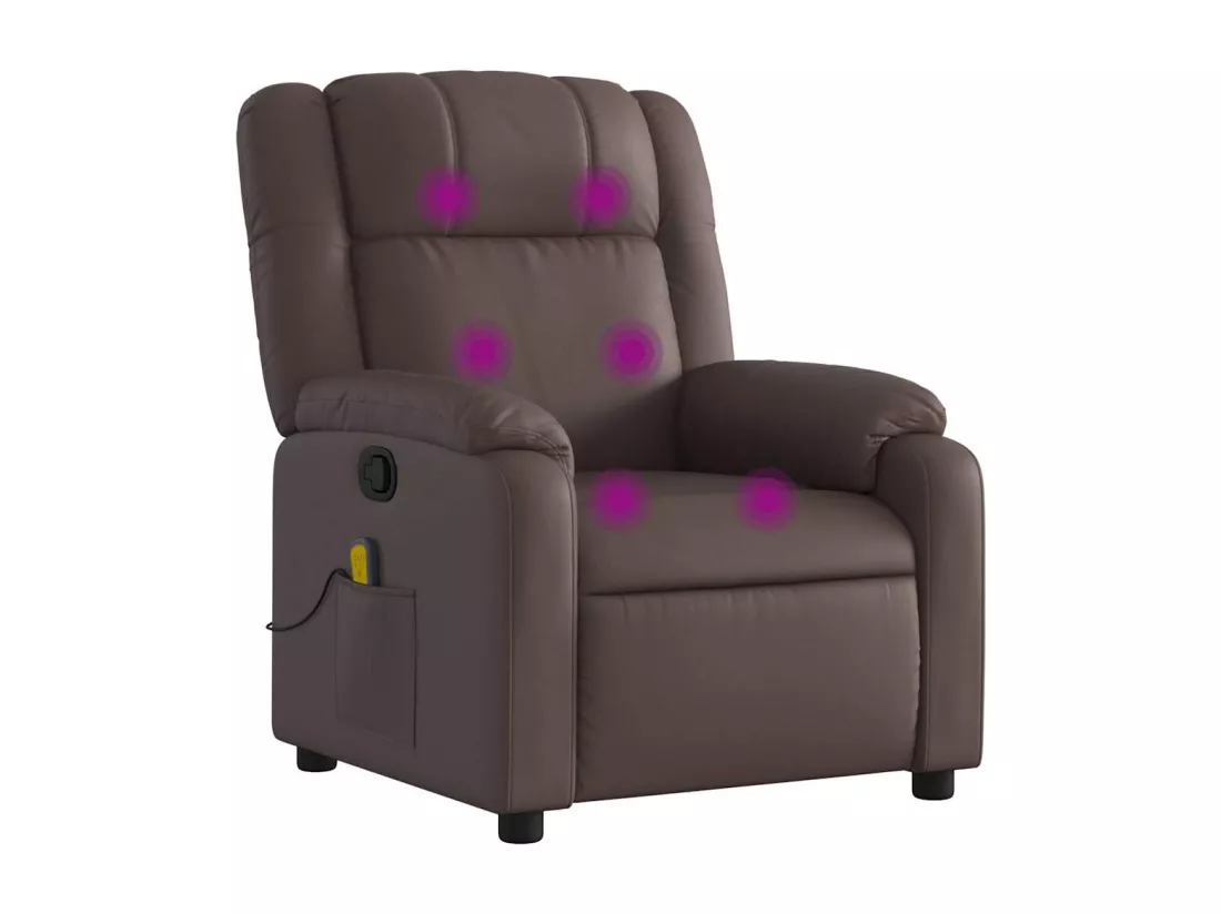 Fauteuil de massage inclinable Marron Similicuir