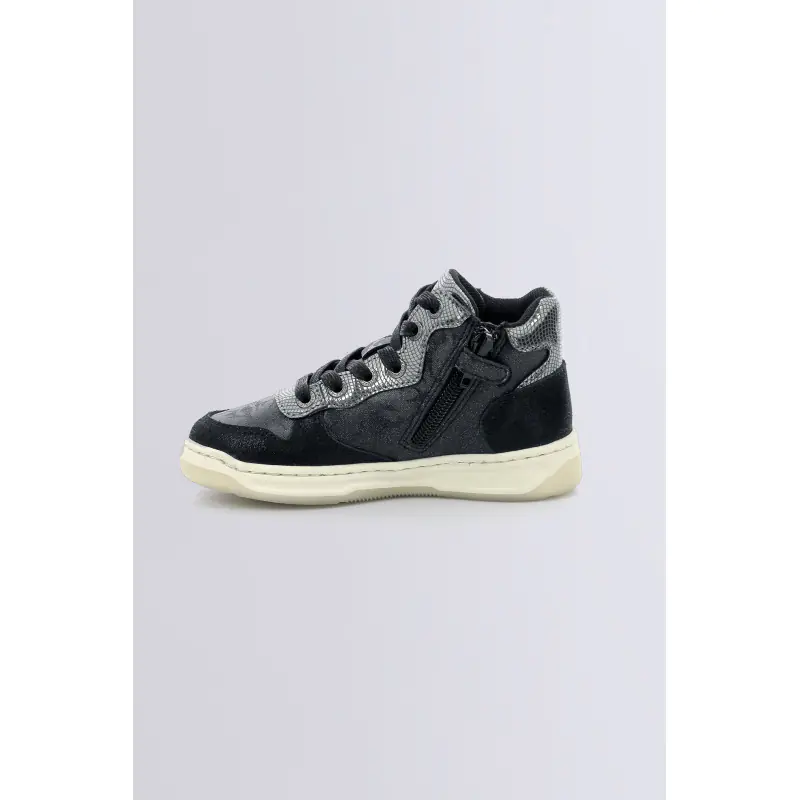 KICKLAX NOIR BRILLANT SNEAKERS HAUTES Synthétique Fille