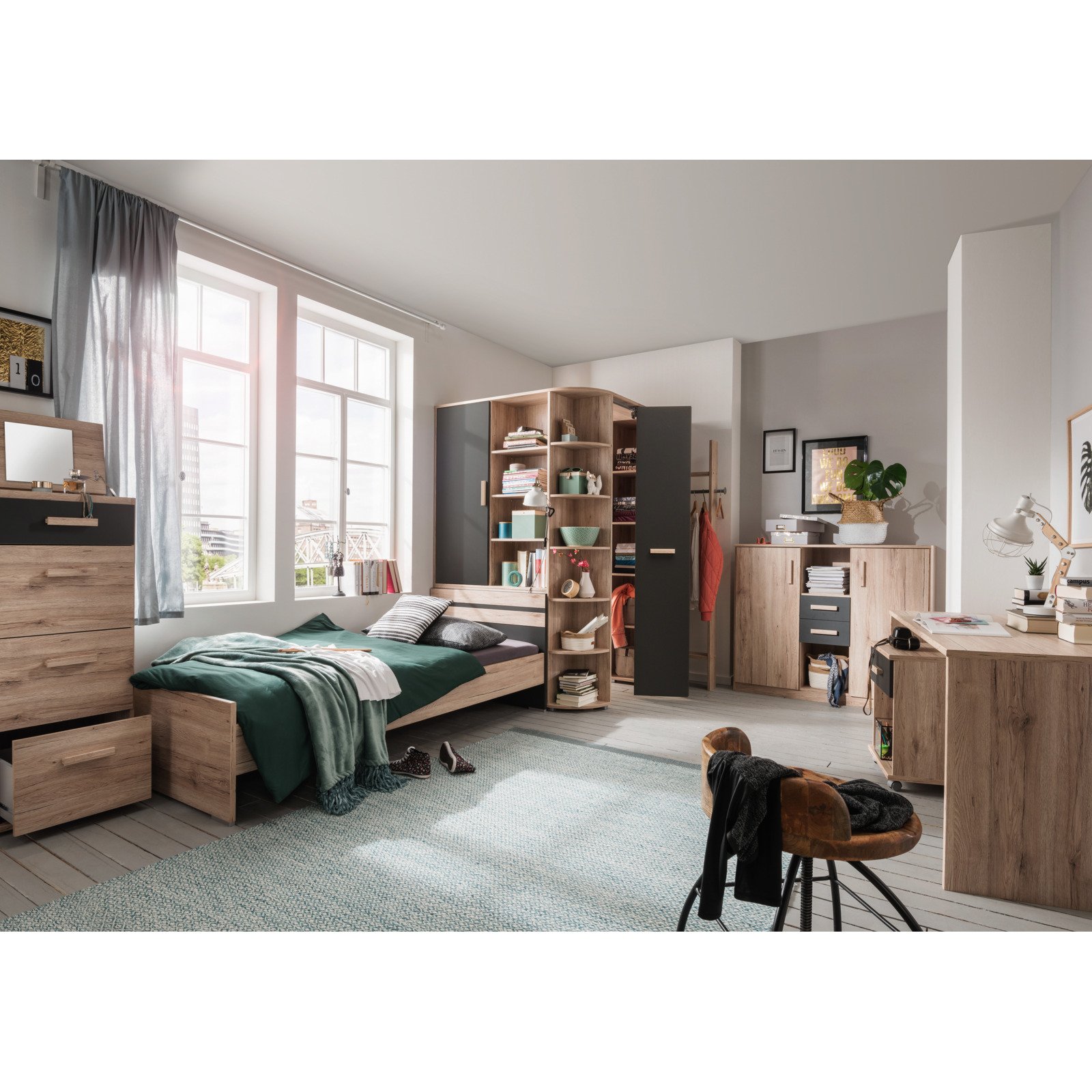 Rollcontainer Cara sanremo graphit 46 x 58 x 40 cm, mit Rollen
