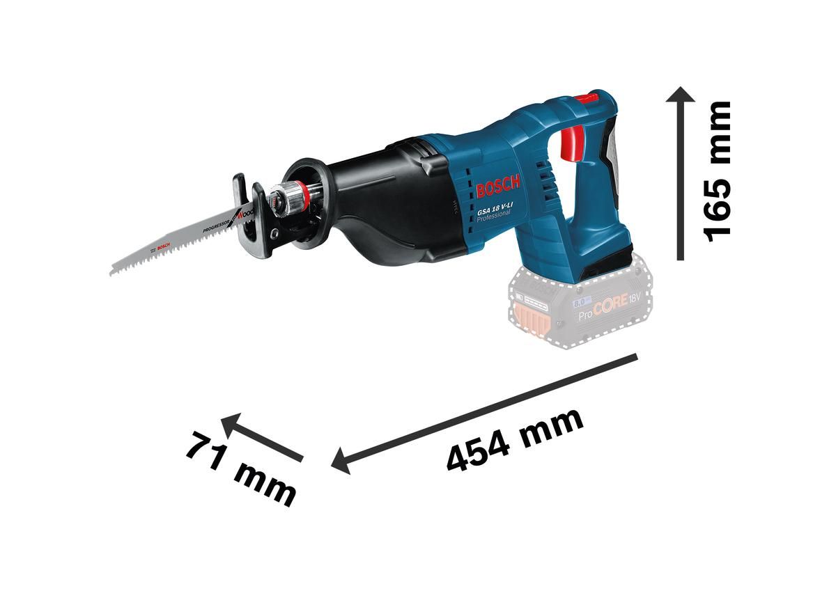 Bosch Professional GSA 18V-LI Accu Reciprozaag 18V Basic Body - 060164J000