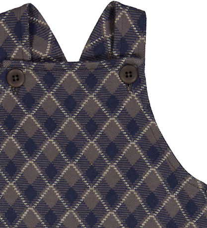 Müsli Latzhosen - Jacquard Spencer - Turm Green/Nacht Blue/Dez