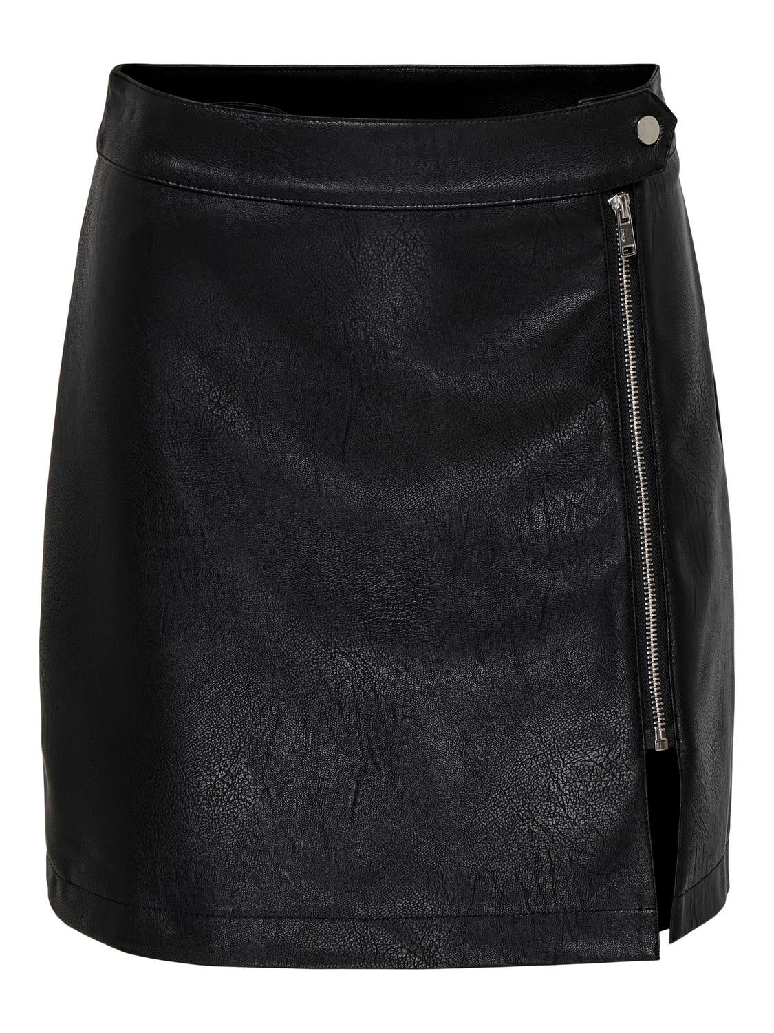 ONLMANILLA Kunstlederrock Black