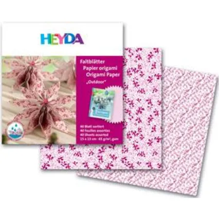 Heyda Faltblätter 15x15cm Outdoor 40 Blatt magenta/weiß und weiß/magenta