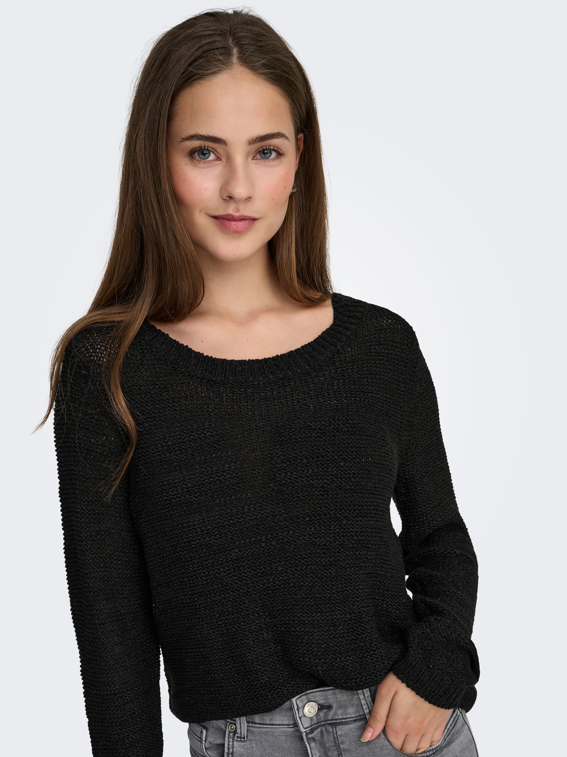 ONLY Strickpullover »ONLGEENA XO L/S PULLOVER KNT NOOS«, mit Rundhalsausschnitt