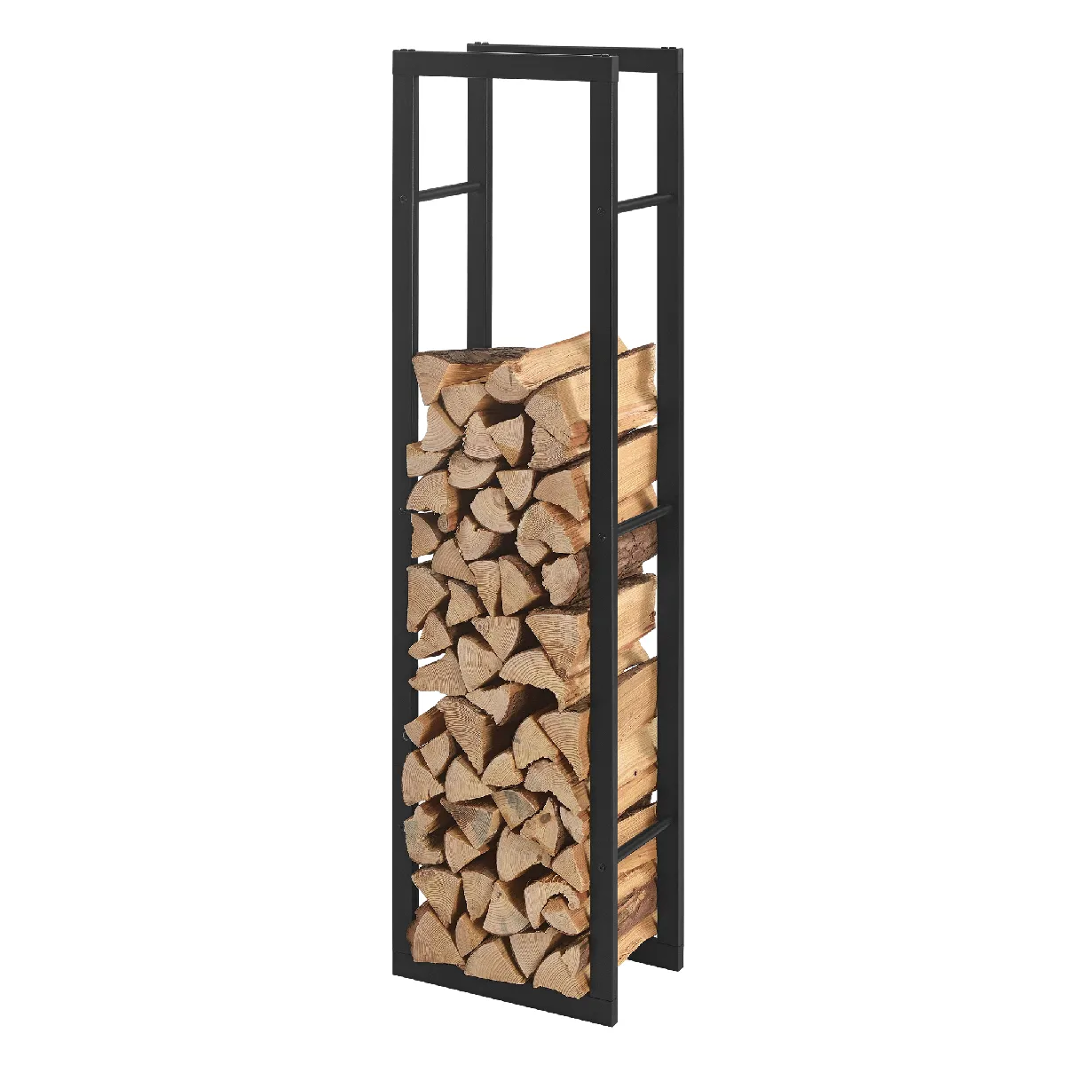 En.Casa en_casa Range-bûches Kasan 40x150 cm Noir