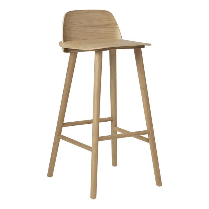 Muuto Tabouret de bar Nerd 75 cm | Chêne