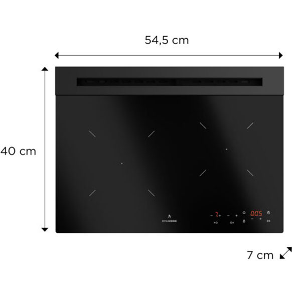 Plaque de cuisson vitrocéramique à gaz DynaCook X2
