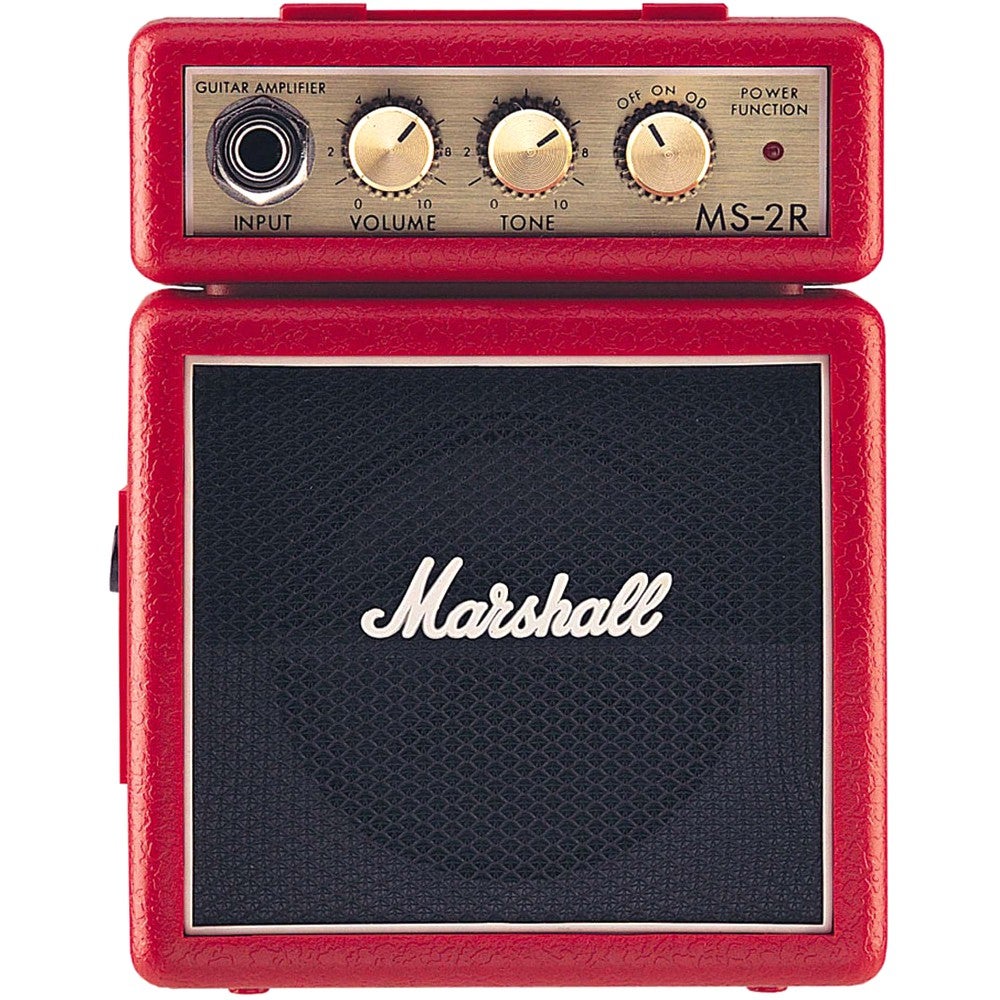 Marshall MS-2R miniatuur batterij gitaarversterker red