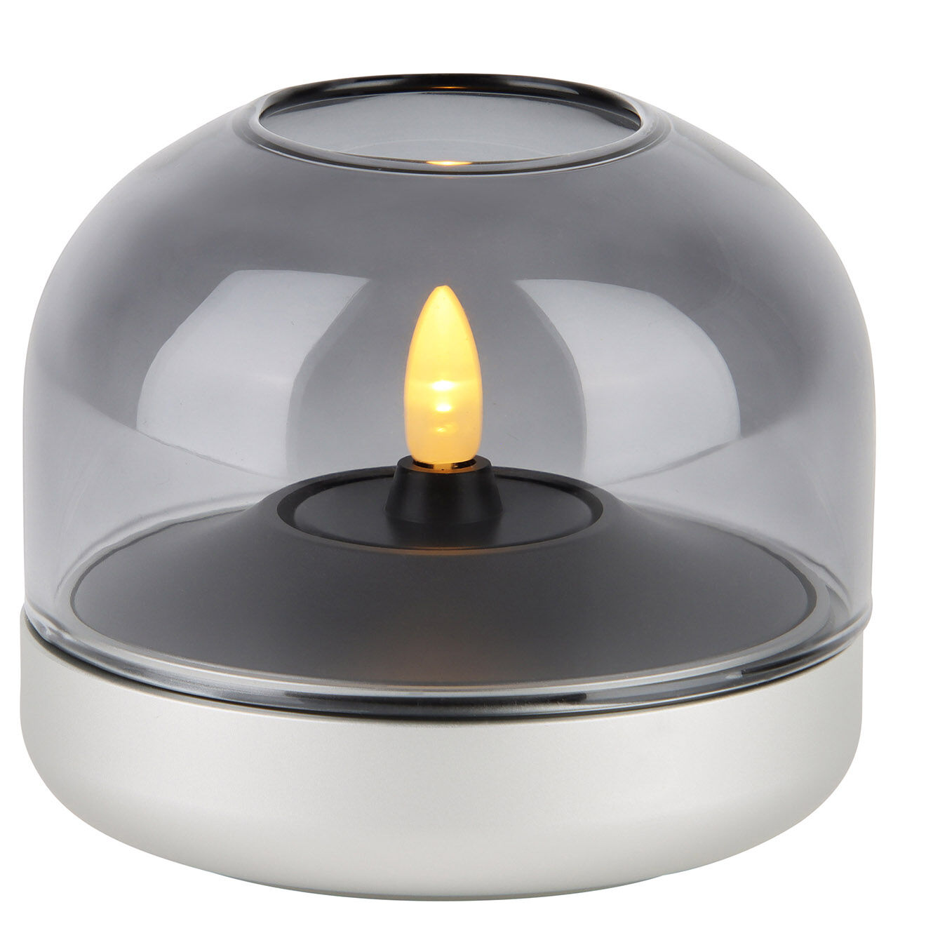 Kooduu Bougeoir Glow 08  blanc argenté - D.9.4x8.1 cm