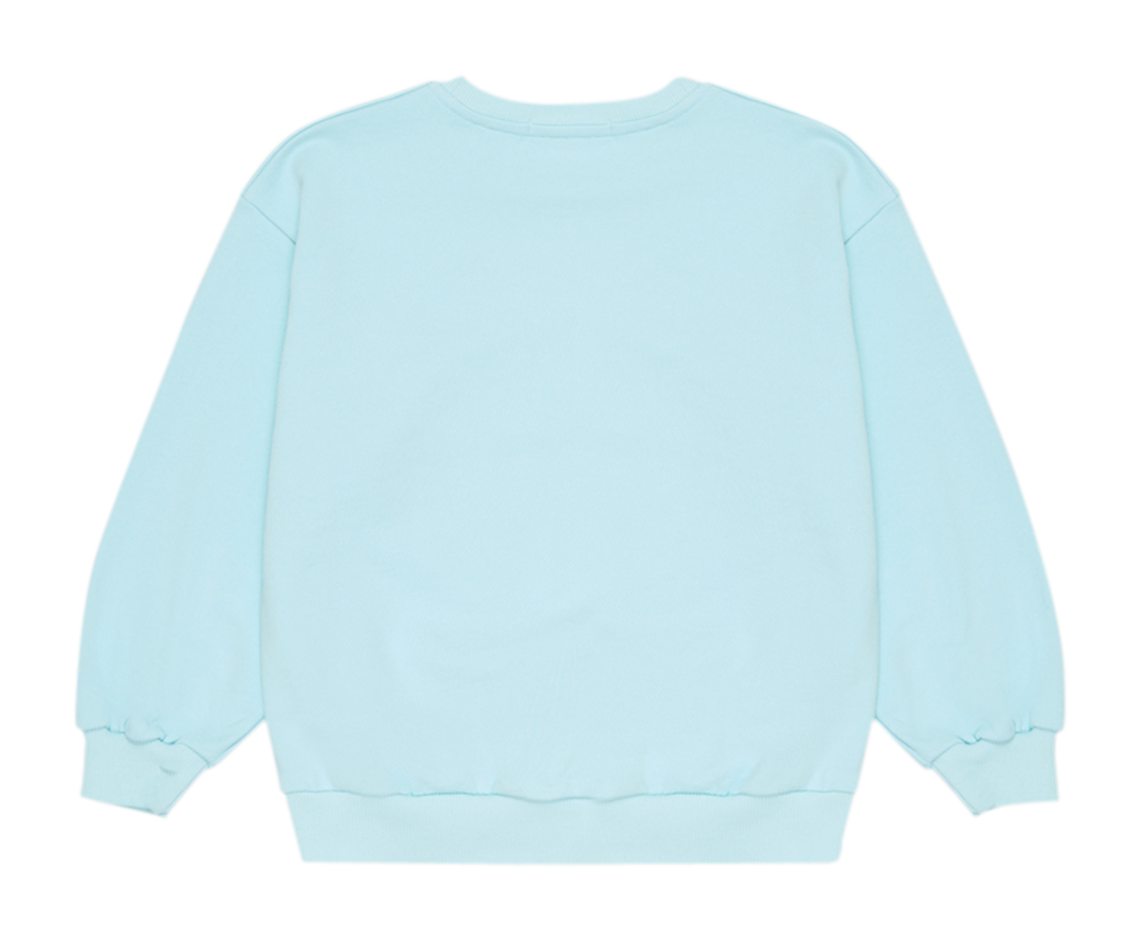 LAPACE - Sweat droit à col rond en coton sérigraphié | Bleu