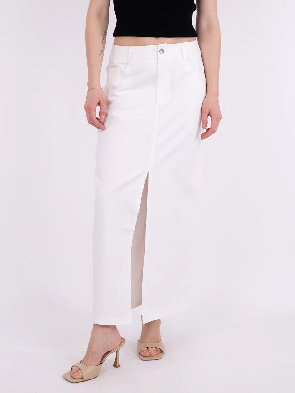 Neo Noir  Frankie Denim nederdel - Off White