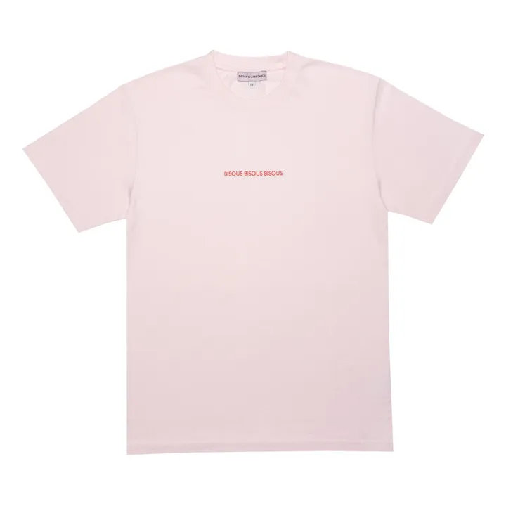 Bisous Skateboards T-shirt Bisous Bisous Bisous | Rose pâle