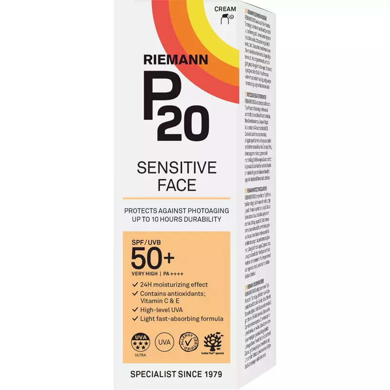 P20 Riemann Sensitive Sun Protection Face Cream SPF 50+ - 50 gr.