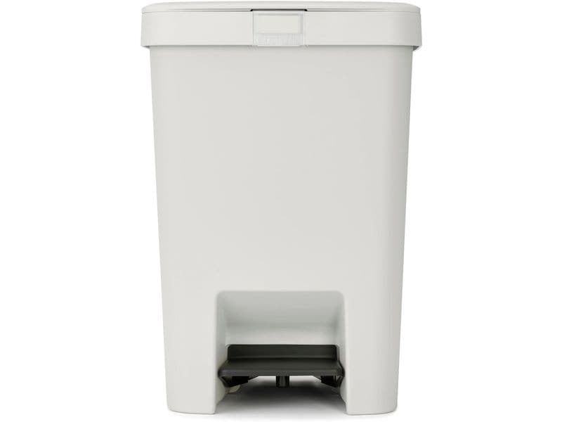 Brabantia Recyclingbehälter StepUp 25 l, Hellgrau Treteimer für Recyclingmaterialien