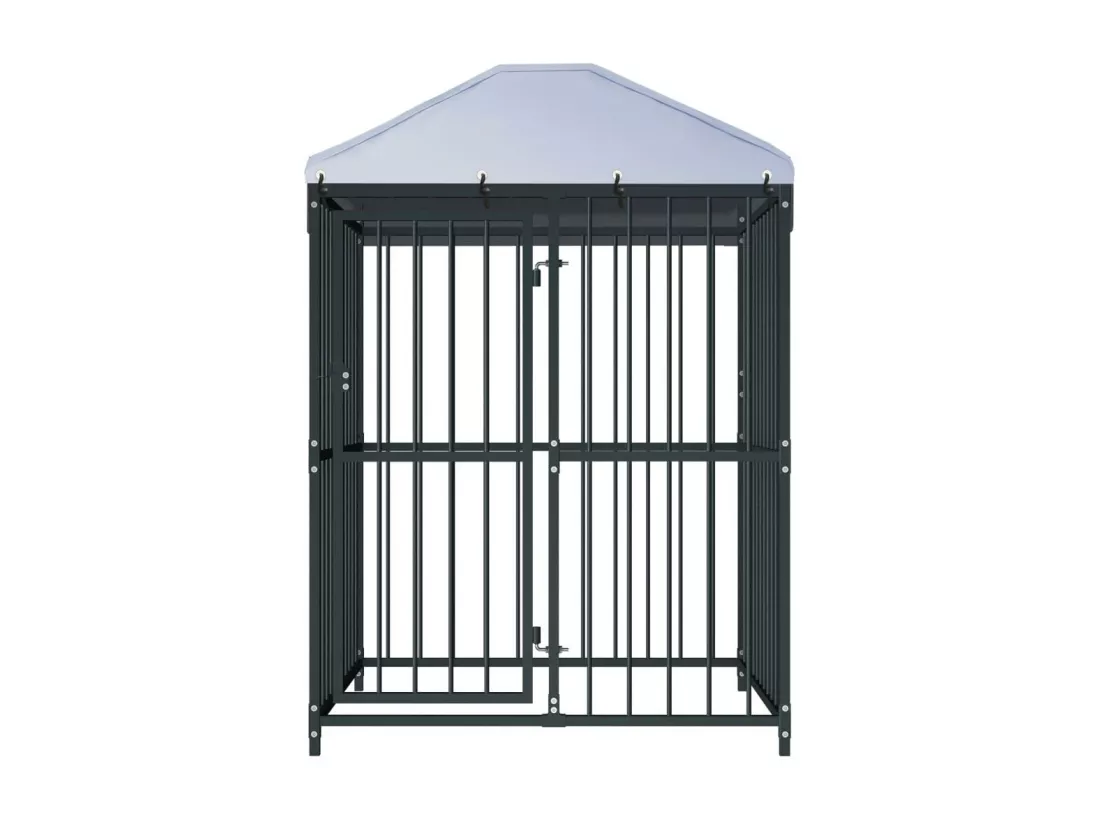 Chenil extérieur cage enclos 120 x 120 x 150 cm 02_0000451