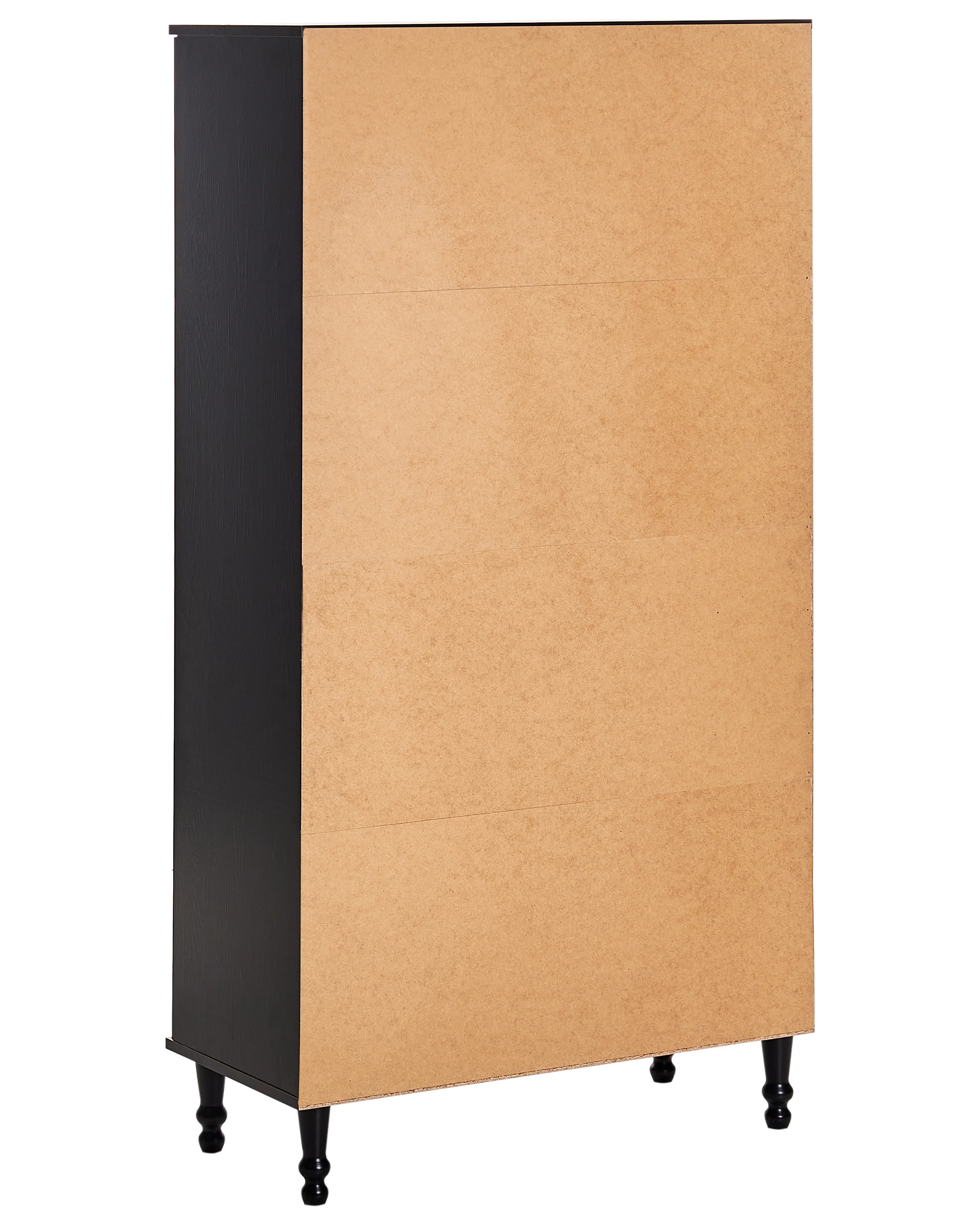 Glazen vitrinekast TINGLEDALE 80 cm Zwart