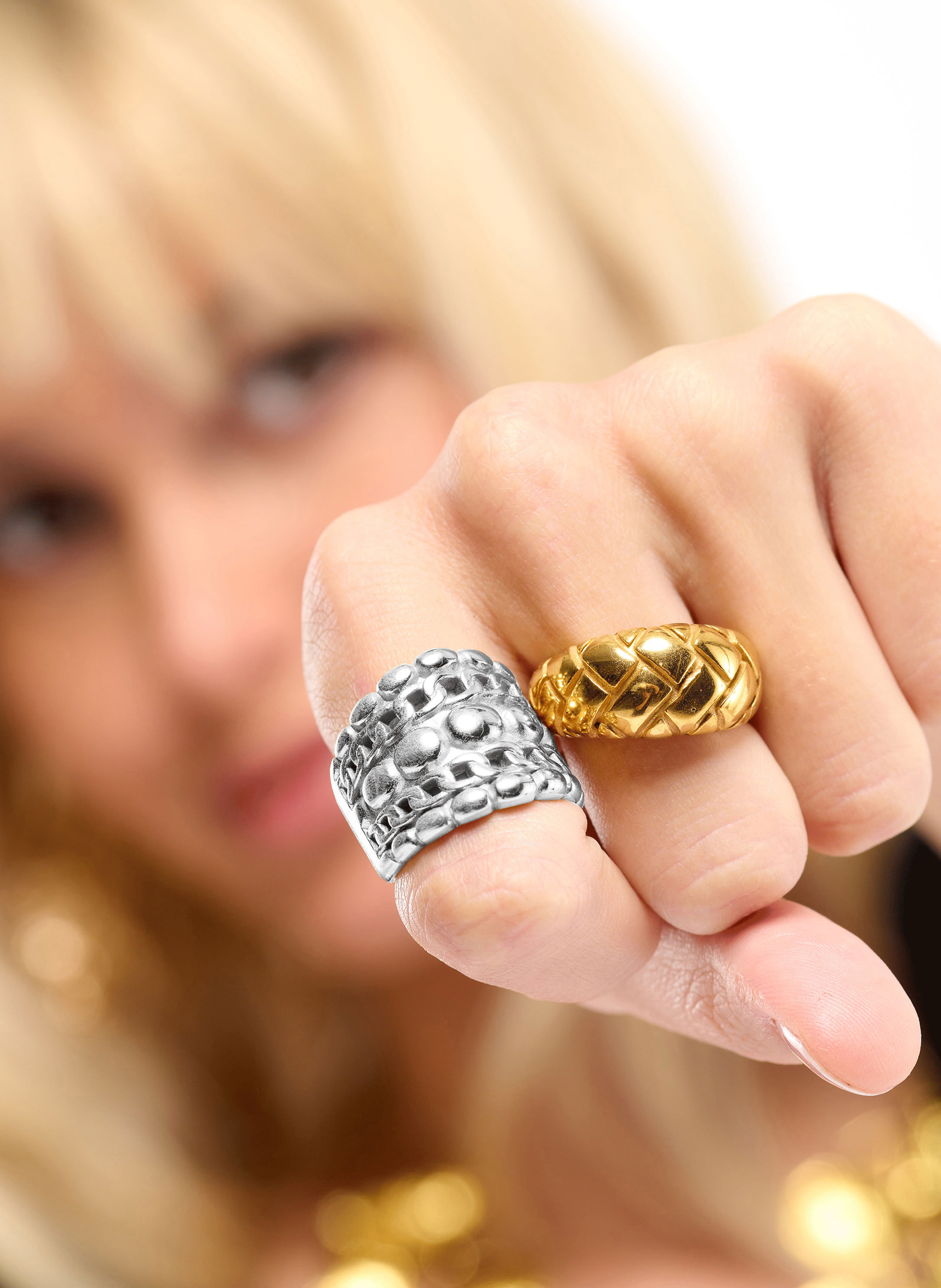 HELLENIS - Bague tressé en acier inoxydable | Argent