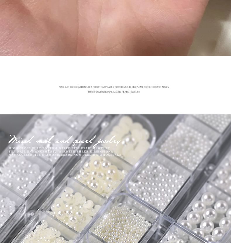 WGOMM - Faux Pearl Nail Art Decoratie (Diverse Ontwerpen)