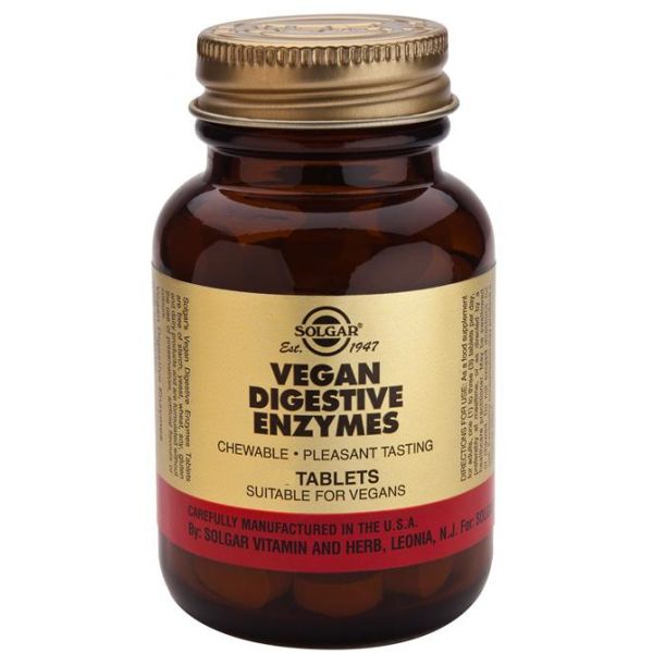 Solgar Vegan Digestive Enzymes 250 Comprimidos mastigáveis