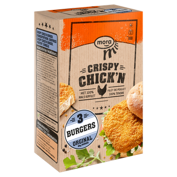 Mora Crispy Chick'n Burgers Original 3 Stuks 240 g