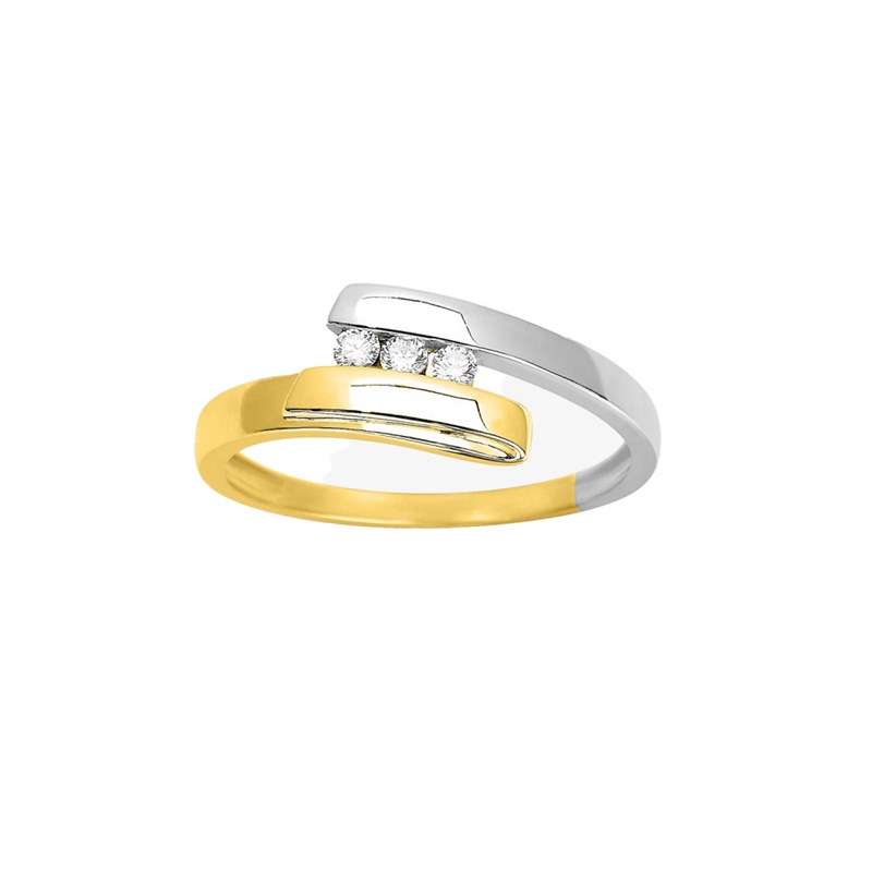 Bague Femme - Or 18 Carats - Diamant 0,08 Carats