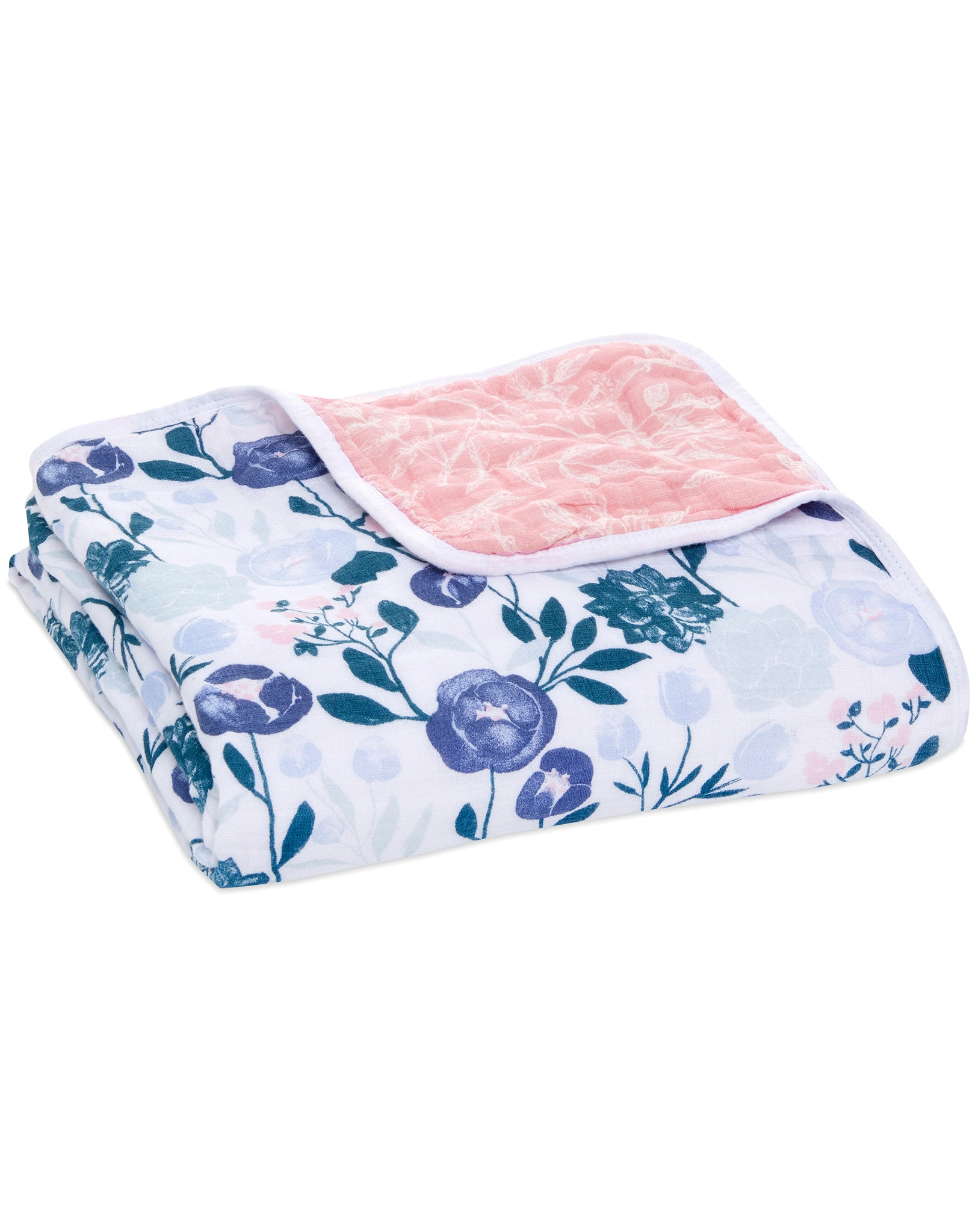 Babydecke ESSENTIALS - FLOWERS BLOOM (112x112) aus Musselin in bunt