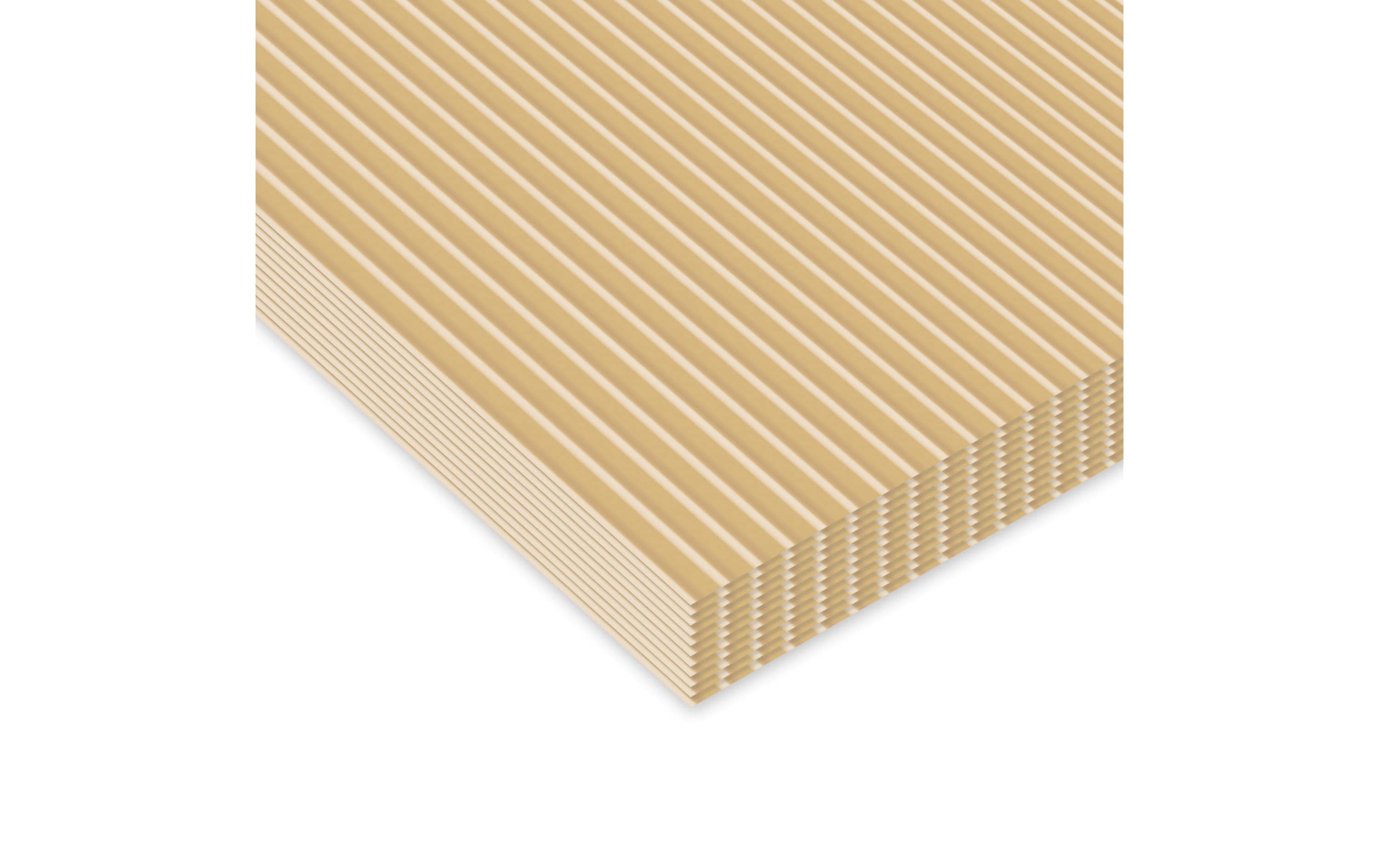 Wellpapier 50 x 70 cm 10 Stück, NaturBastelkarton mit Wellenmuster