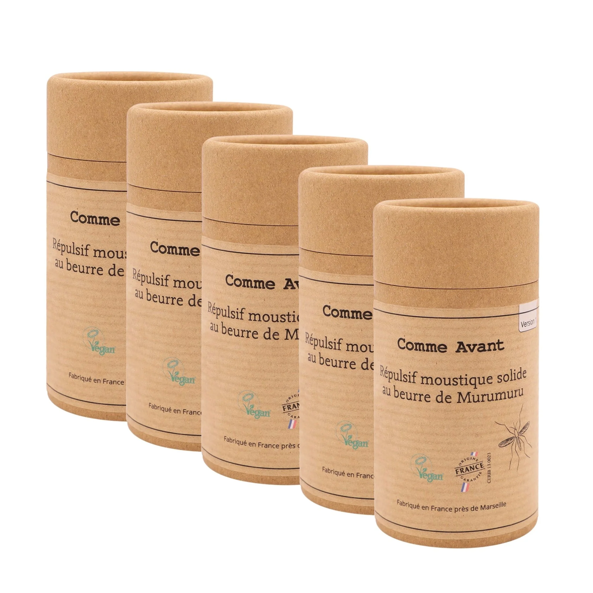 Répulsif anti-moustique solide au beurre de murumuru - Version 2 - 1 répulsif anti-moustique - 80g / Sans