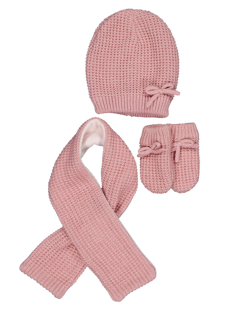Sjaal met muts en wanten - Roze
