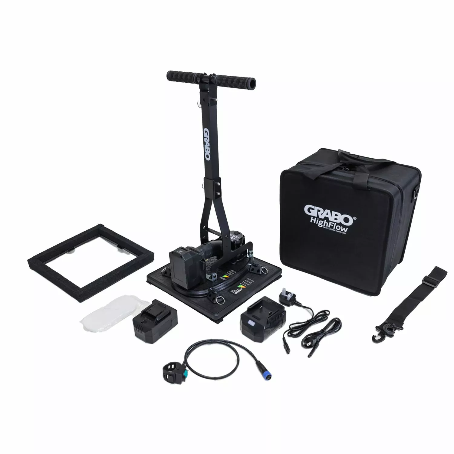 Grabo High Flow Elektrische Vacuüm Tegeldrager in beschermtas - 50,3kg