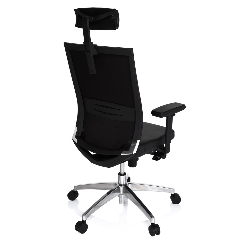 Profi Bürostuhl PORTO MAX HIGH Leder mit Armlehnen (höhenverstellbar) hjh OFFICE