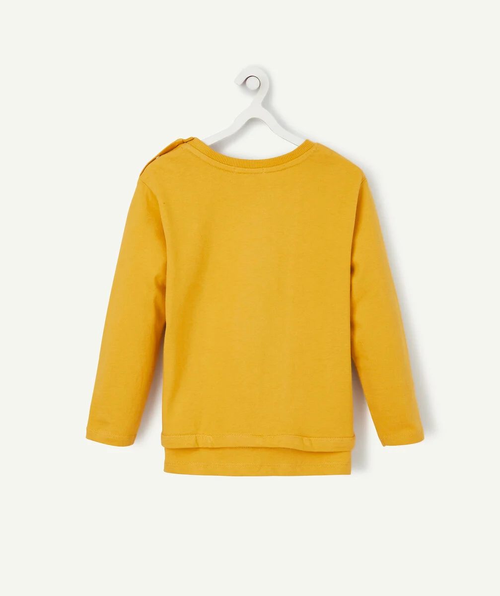 LE T-SHIRT ÉVOLUTIF MANCHES LONGUES JAUNE EN COTON PIMA