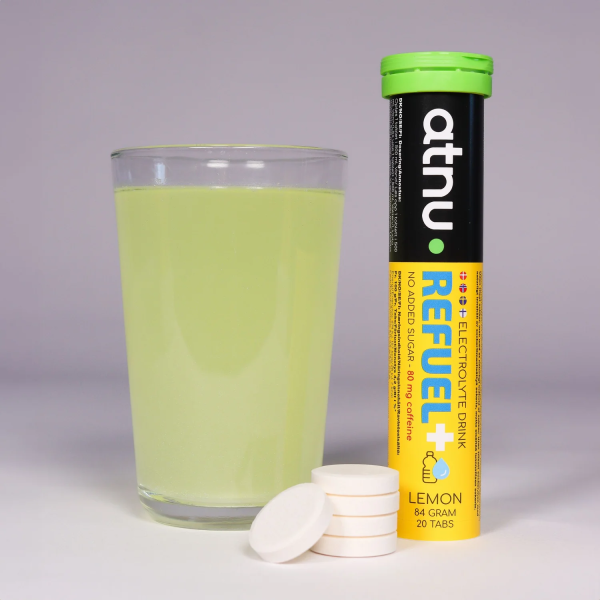 Atnu Refuel Caffeine Lemon Elektrolyttabs, 20stk