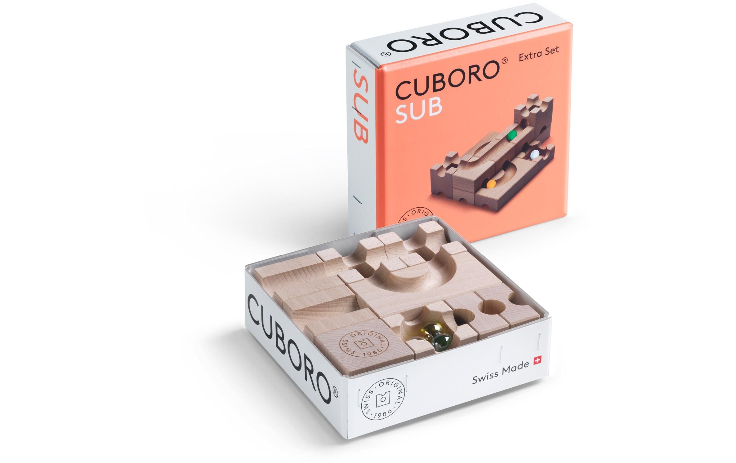 Kugelbahn Zubehör CUBORO SUBExtra-Set für clevere Unterführungen