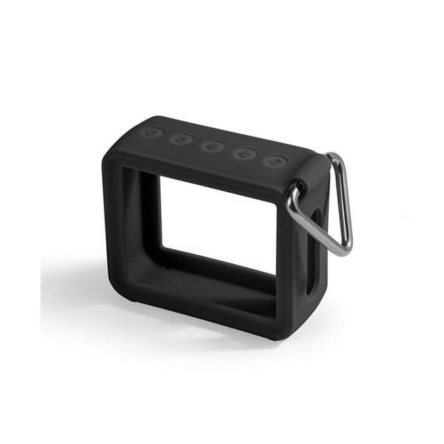 Silikone beskyttende etui med metal karabinhage til JBL GO2 Sort