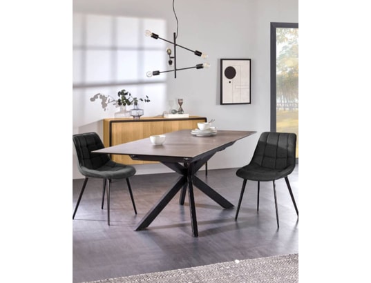 LF - Table de salle à manger Atminda table extensible céramique 160/210 x 90 cm