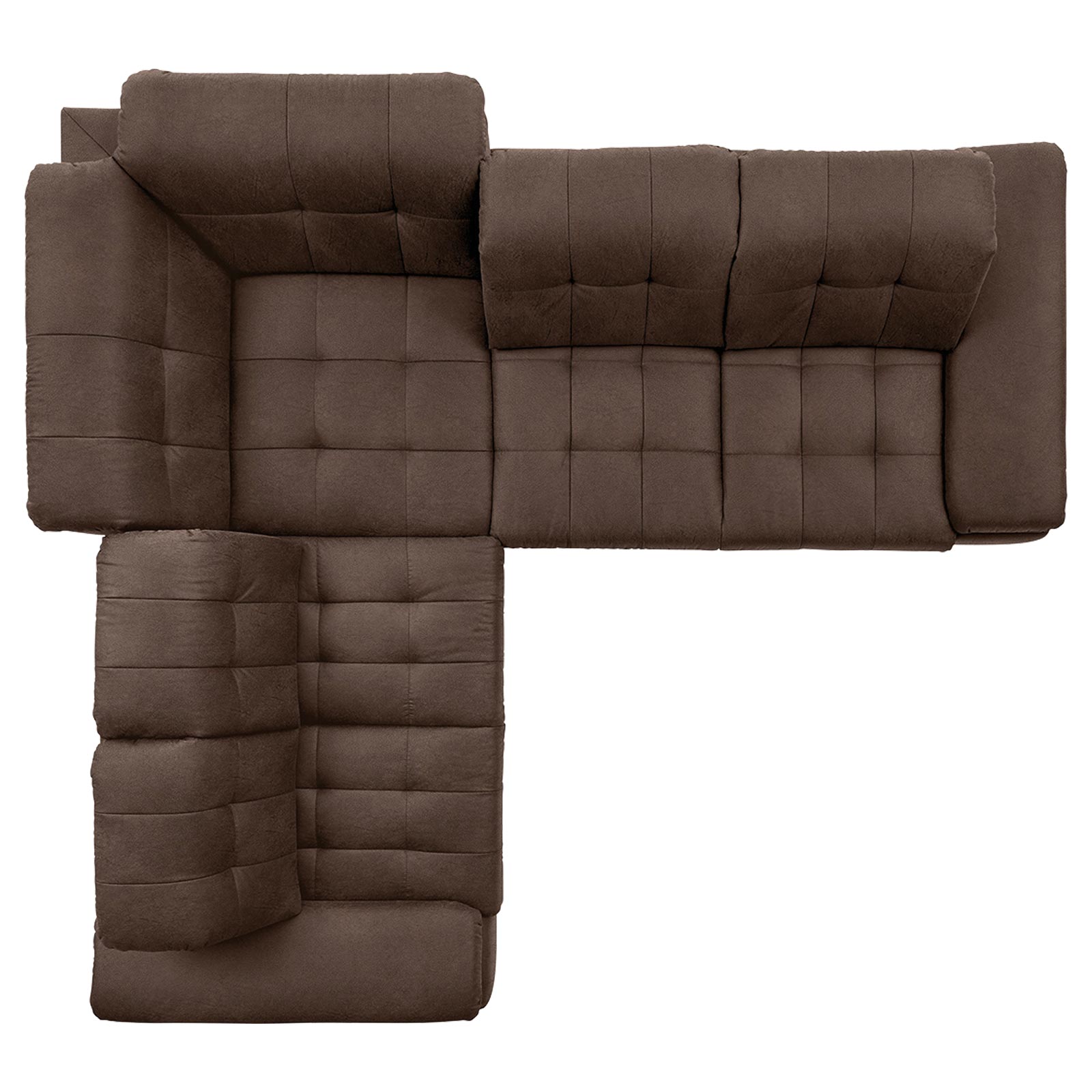 polsterpower Ecksofa - Saddle nougat - Basismodell - links