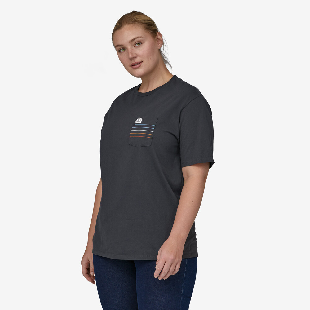 Herren-T-Shirt mit Logo, Streifen und Bio-Tasche