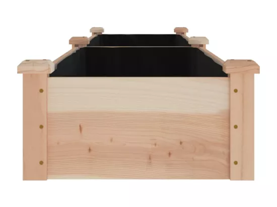 Jardinière bac lit surélevé bois marron 240 x 45 x 25 cm 02_0039843