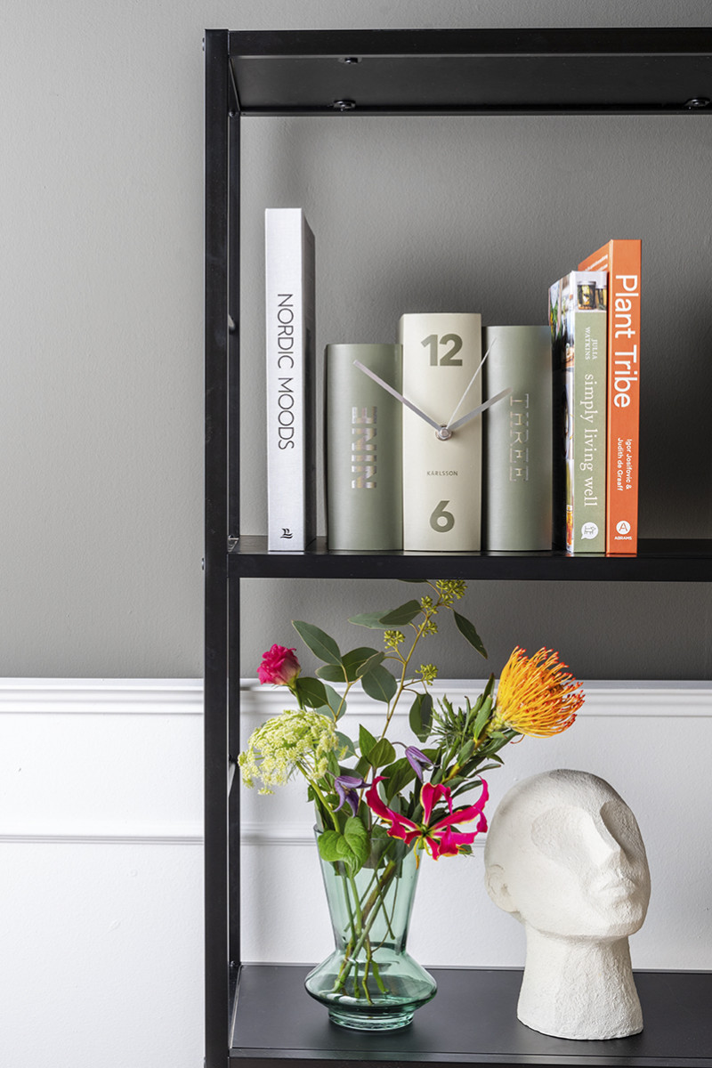 Table Clock Book KA5628 Grey