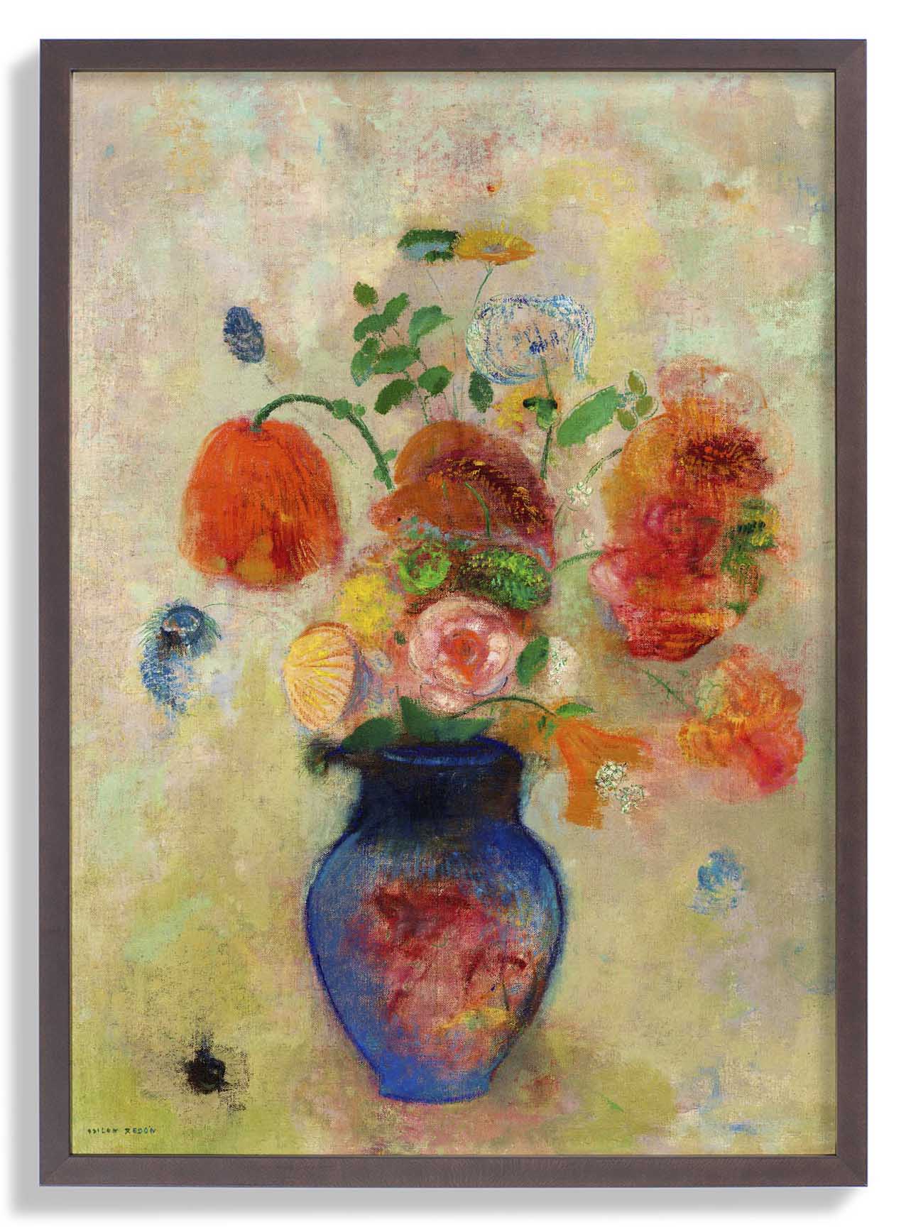 Große Vase mit Blumen Gemälde von Odilon Redon